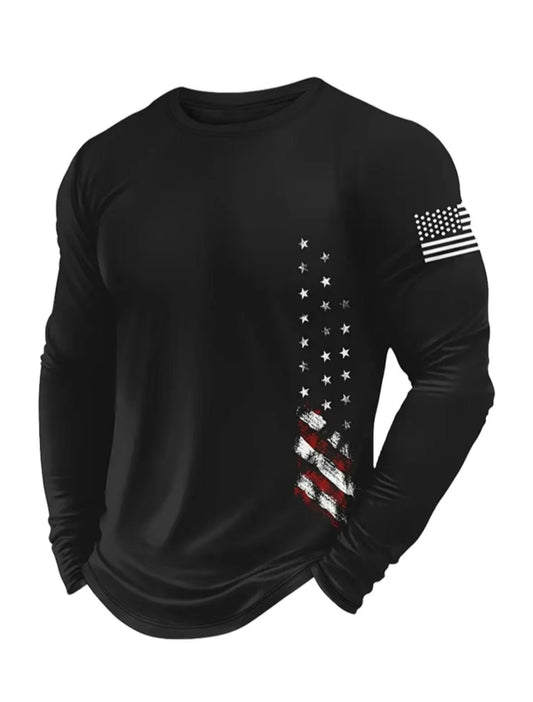 Men’s Patriotic Long Sleeve Tee – Bold Style. Ultimate Comfort.