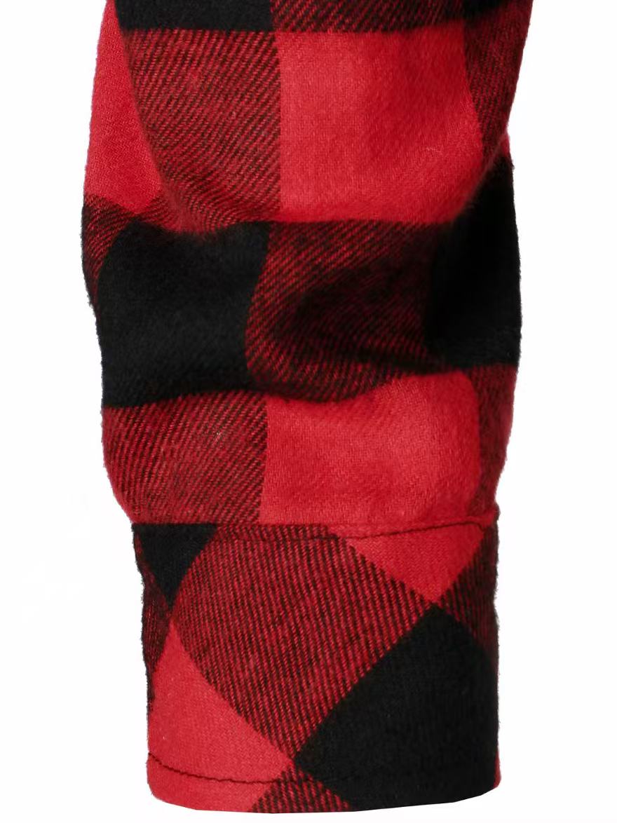 AURION™ Men’s Plaid Patchwork Long-Sleeve Shirt – Bold, Modern & Effortlessly Cool