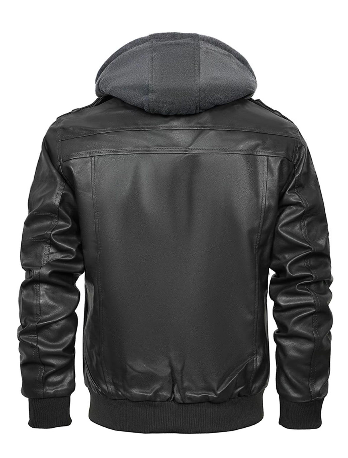 AURION™ Men’s Hooded Leather Jacket – Rugged Warmth Meets Urban Edge