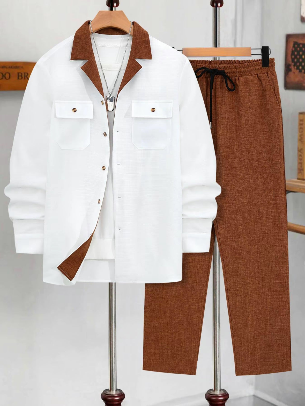 ⭐ AURION™ Men’s Premium Casual Two-Piece Set – Modern, Clean & Effortlessly Stylish