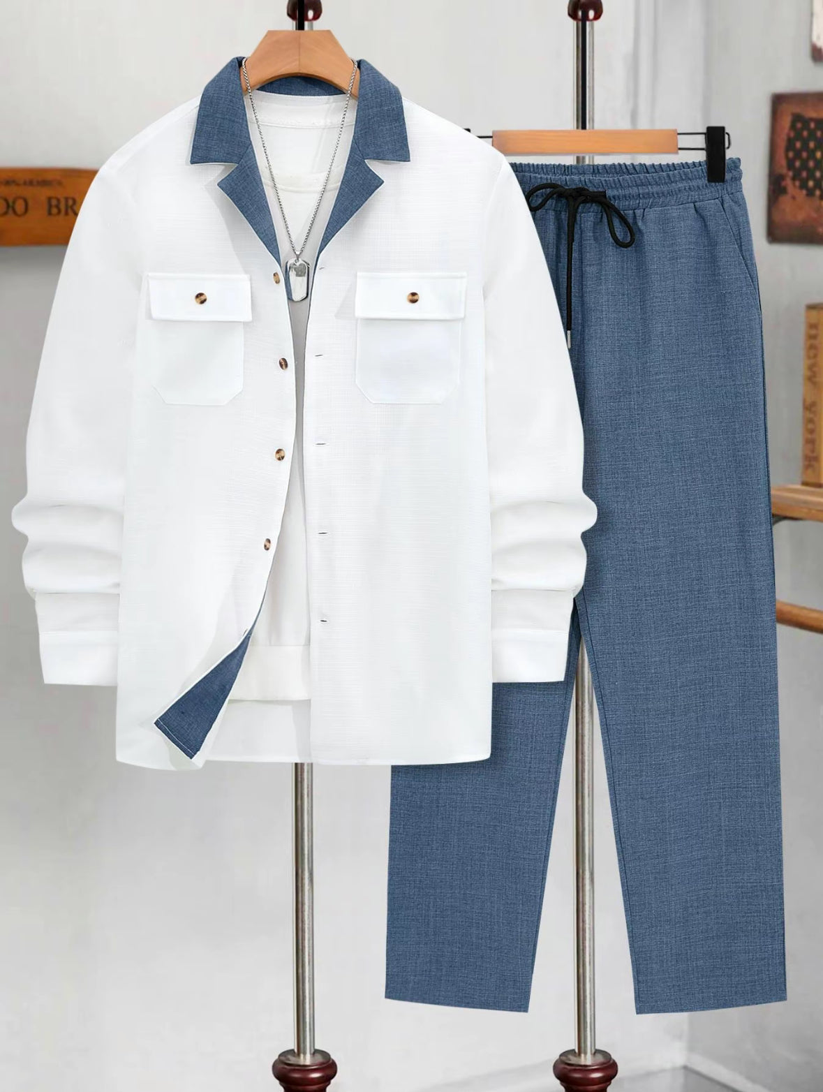 ⭐ AURION™ Men’s Premium Casual Two-Piece Set – Modern, Clean & Effortlessly Stylish