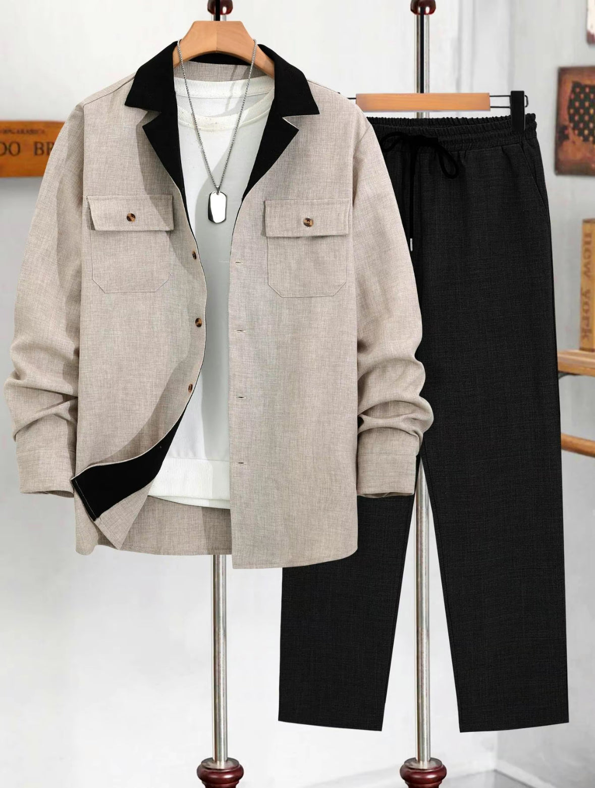 ⭐ AURION™ Men’s Premium Casual Two-Piece Set – Modern, Clean & Effortlessly Stylish