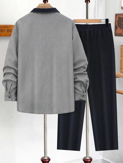 ⭐ AURION™ Men’s Premium Casual Two-Piece Set – Modern, Clean & Effortlessly Stylish