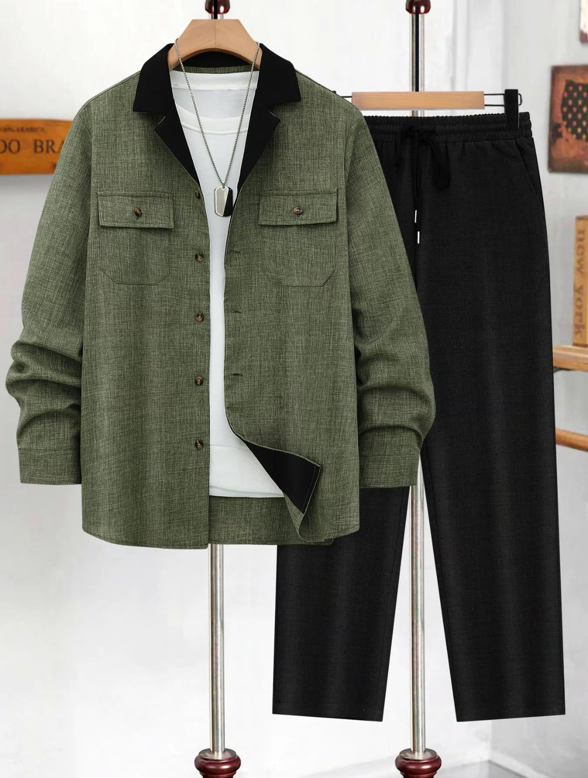 ⭐ AURION™ Men’s Premium Casual Two-Piece Set – Modern, Clean & Effortlessly Stylish