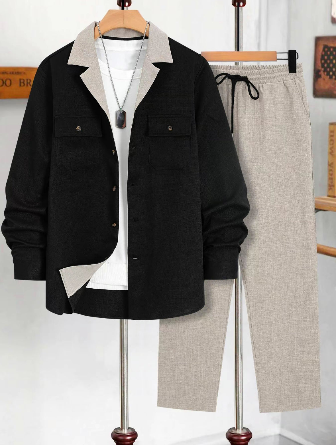 ⭐ AURION™ Men’s Premium Casual Two-Piece Set – Modern, Clean & Effortlessly Stylish