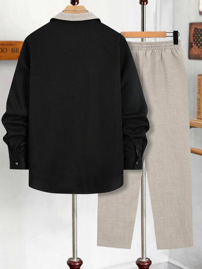 ⭐ AURION™ Men’s Premium Casual Two-Piece Set – Modern, Clean & Effortlessly Stylish