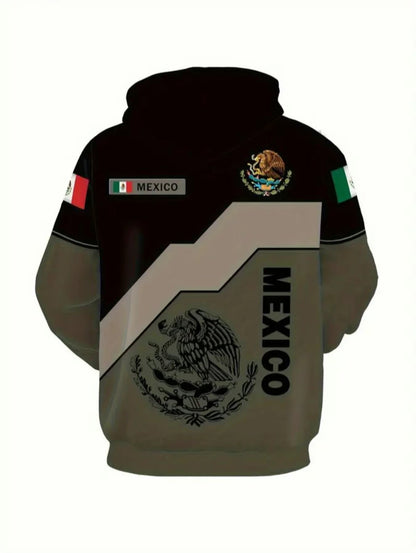 Men’s Mexico Flag Hoodie – Street Style Mexican Pride Pullover