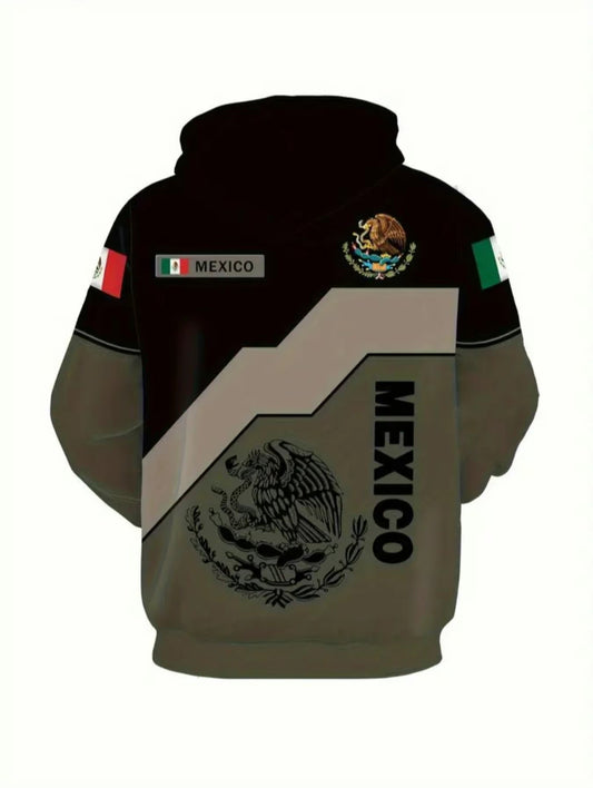 Men’s Mexico Flag Hoodie – Street Style Mexican Pride Pullover