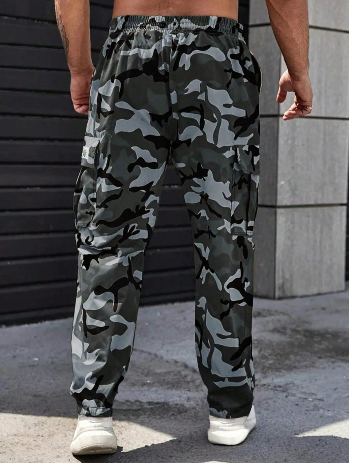 Men’s Tactical Stretch Camo Joggers – Slim Fit Cargo Pants