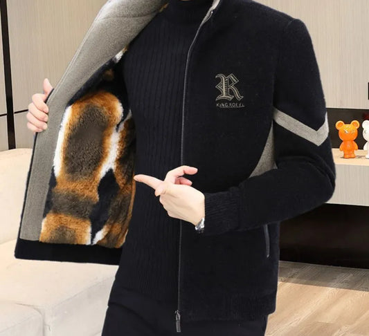 Men’s Luxury Fur-Lined Winter Jacket – Premium Warmth, Modern Elite Style