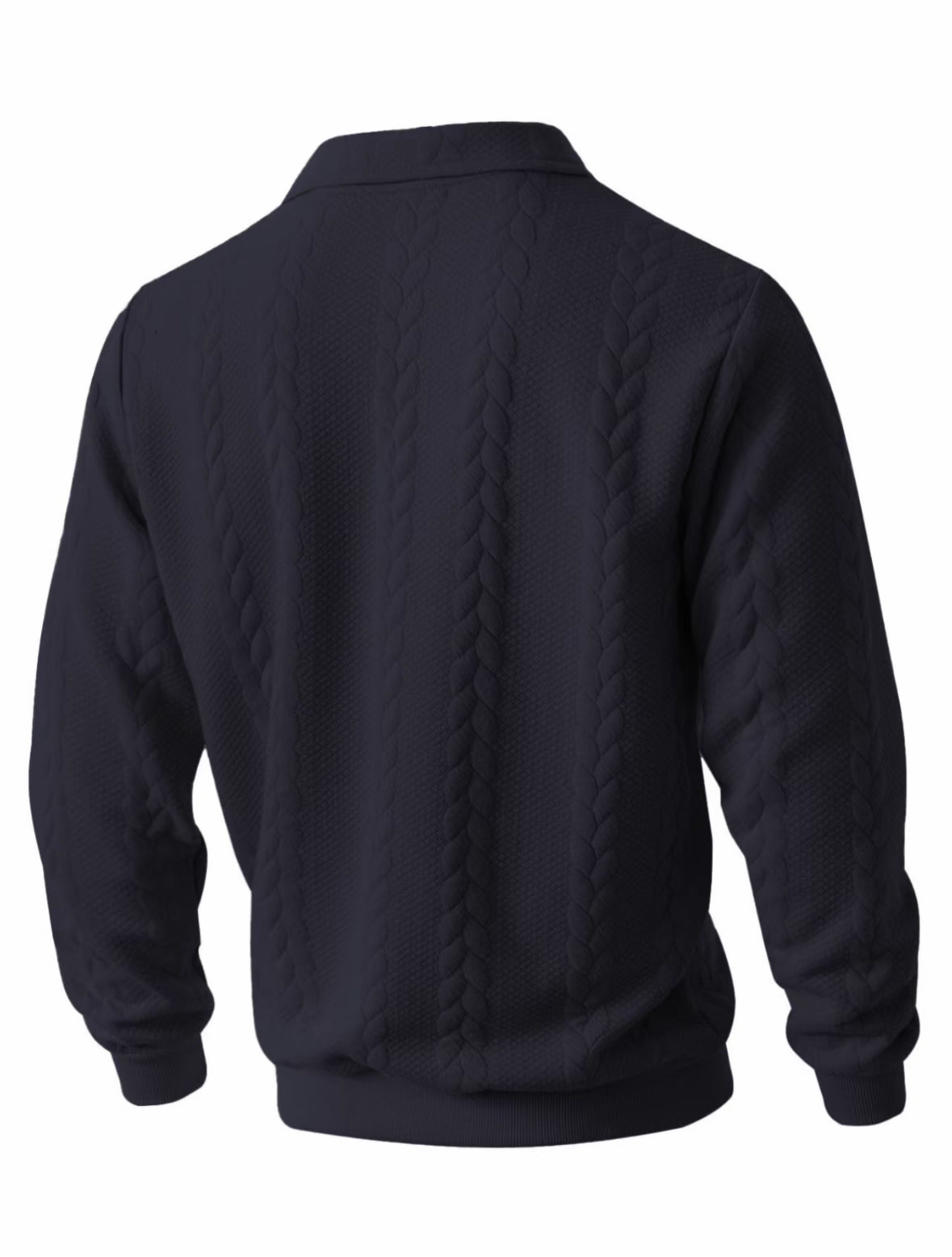 🔥 Men’s Handcrafted 1/4 Zip Cable‑Knit Sweater