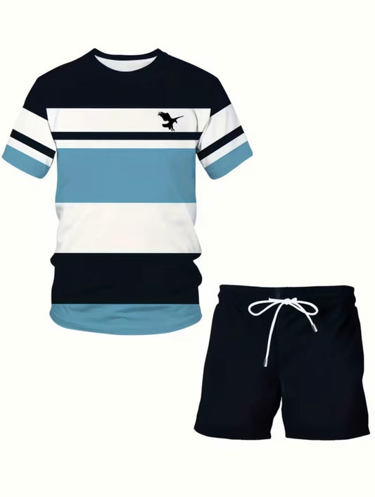 Premium Men's Striped Summer Set