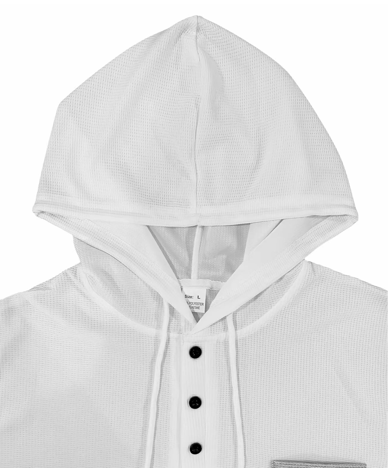 Men's Premium Textured Hooded Henley Jogger Set