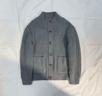 Men's Premium Chunky Knit Cardigan – Timeless Style, Everyday Comfort