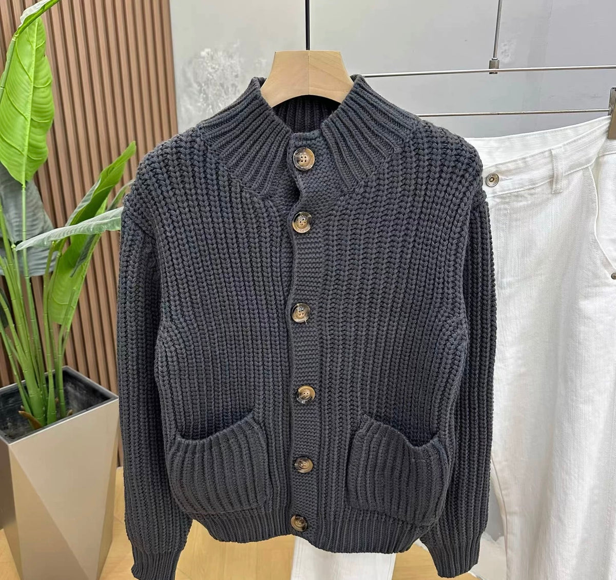 Men's Premium Chunky Knit Cardigan – Timeless Style, Everyday Comfort