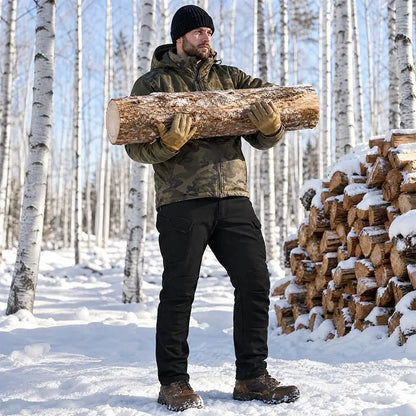 Men's Winter Fleece-Lined Tactical Cargo Pants – Warm, Rugged & Built for Everyday Adventure