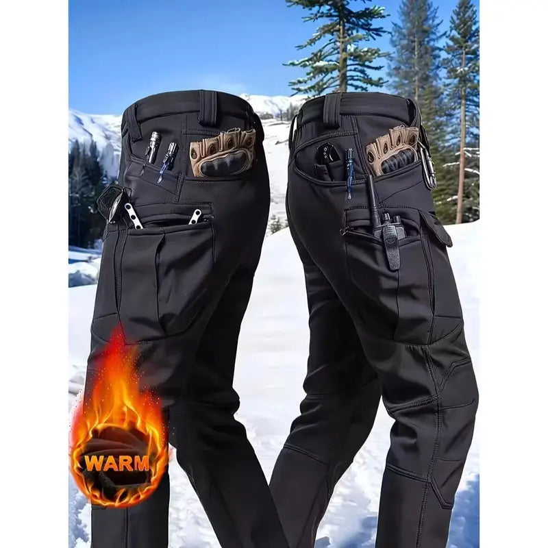 Men's Winter Fleece-Lined Tactical Cargo Pants – Warm, Rugged & Built for Everyday Adventure