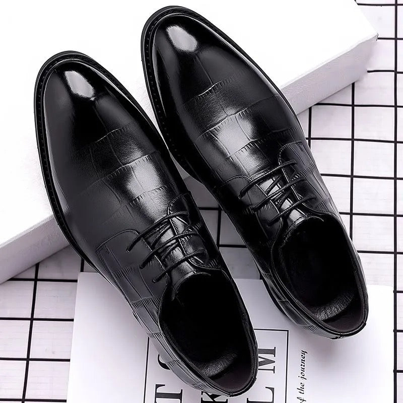 mperial Croc Top-Grain Leather Oxford