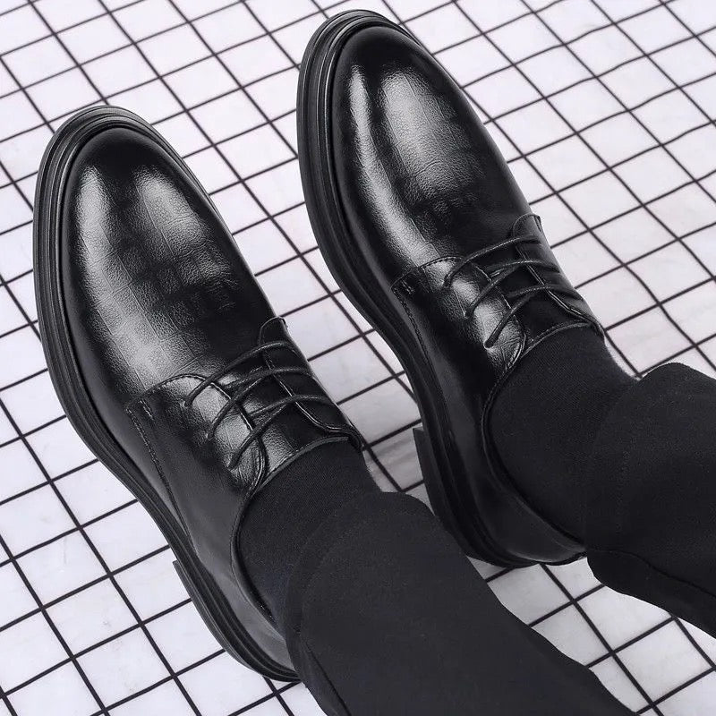 mperial Croc Top-Grain Leather Oxford