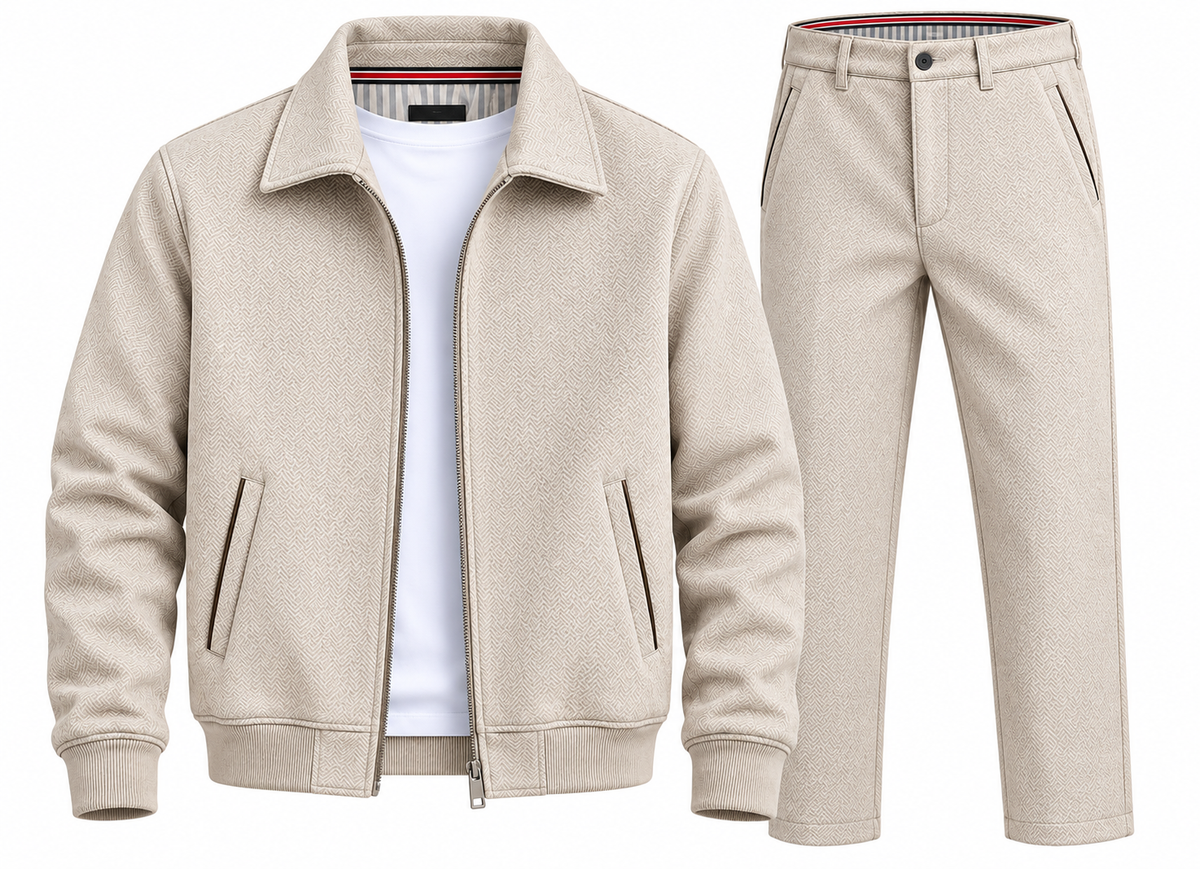 Men's Premium Herringbone Jacket & Pants Set