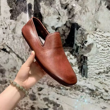 Foldable Men’s Horsehide Dress Shoes – Handcrafted Goodyear Welt Elegance