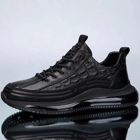 Top-Grain Leather Handmade Shoes – Air-Cushion Sole, Breathable & Lightweight for All-Day Comfort
