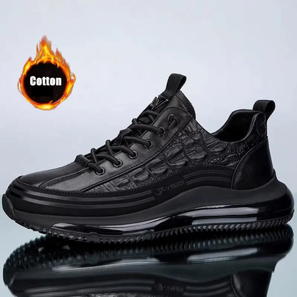Top-Grain Leather Handmade Shoes – Air-Cushion Sole, Breathable & Lightweight for All-Day Comfort