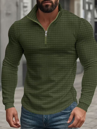 🔥 Men’s Grid Half-Zip Pullover